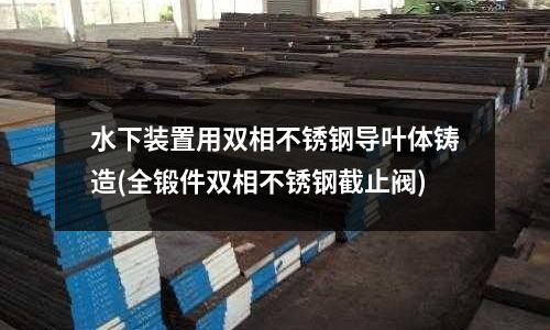 水下裝置用雙相不銹鋼導葉體鑄造(全鍛件雙相不銹鋼截止閥)