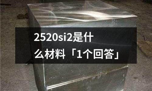2520si2是什么材料「1個回答」