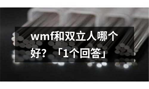 wmf和雙立人哪個好？「1個回答」
