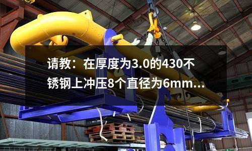 請教：在厚度為3.0的430不銹鋼上沖壓8個直徑為6mm的孔(什么叫超級不銹鋼？)