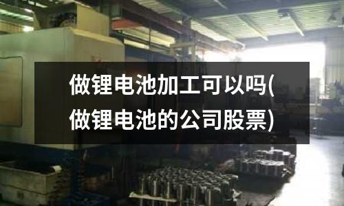 做鋰電池加工可以嗎(做鋰電池的公司股票)