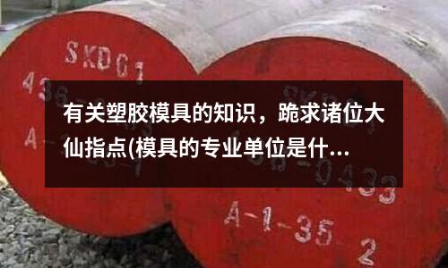 有關塑膠模具的知識，跪求諸位大仙指點(模具的專業單位是什么)