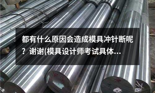 都有什么原因會造成模具沖針斷呢？謝謝(模具設計師考試具體考什么？)