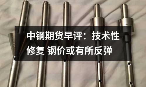 中鋼期貨早評：技術性修復 鋼價或有所反彈