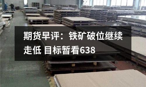 期貨早評：鐵礦破位繼續走低 目標暫看638