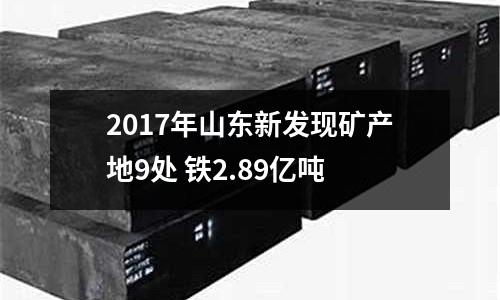 2017年山東新發(fā)現(xiàn)礦產(chǎn)地9處 鐵2.89億噸