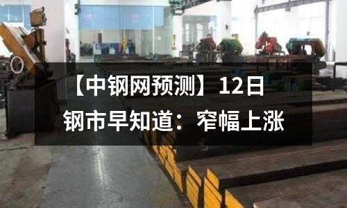 【中鋼網預測】12日鋼市早知道：窄幅上漲