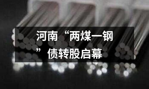 河南“兩煤一鋼”債轉股啟幕