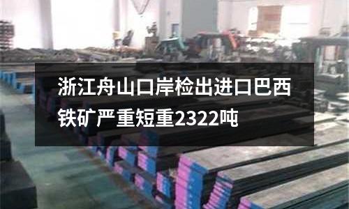 浙江舟山口岸檢出進口巴西鐵礦嚴重短重2322噸