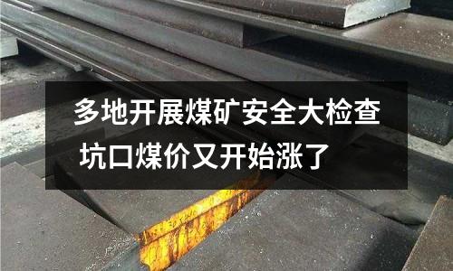 多地開展煤礦安全大檢查 坑口煤價又開始漲了