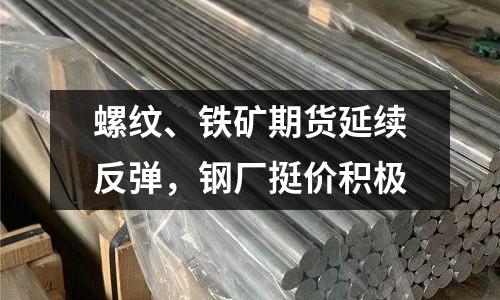 螺紋、鐵礦期貨延續反彈，鋼廠挺價積極