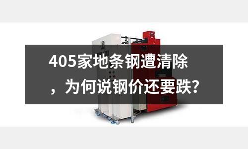 405家地條鋼遭清除，為何說鋼價還要跌？
