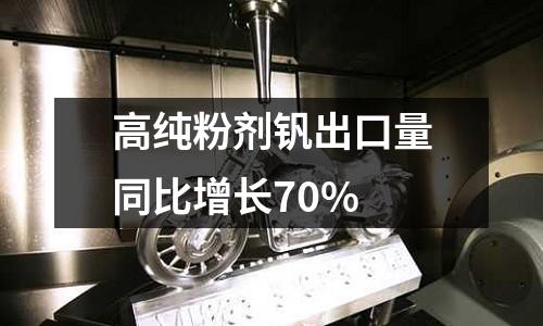 高純粉劑釩出口量同比增長70%
