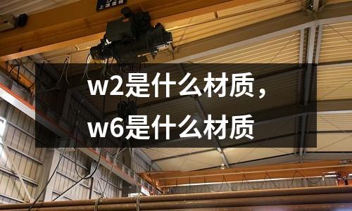 w2是什么材質(zhì)，w6是什么材質(zhì)