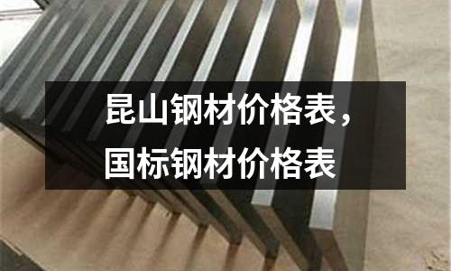 昆山鋼材價格表，國標鋼材價格表