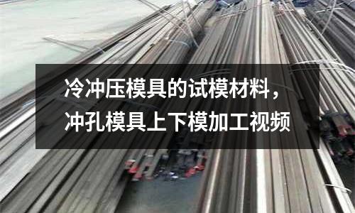 冷沖壓模具的試模材料，沖孔模具上下模加工視頻