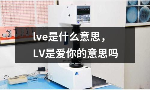 lve是什么意思，LV是愛(ài)你的意思嗎