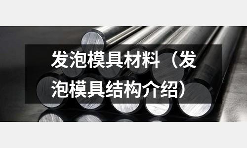 發(fā)泡模具材料（發(fā)泡模具結(jié)構(gòu)介紹）