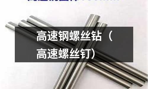 高速鋼螺絲鉆(高速螺絲釘)