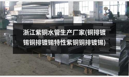 浙江紫銅水管生產廠家(銅排鍍錫銅排鍍錫特性紫銅銅排鍍錫)