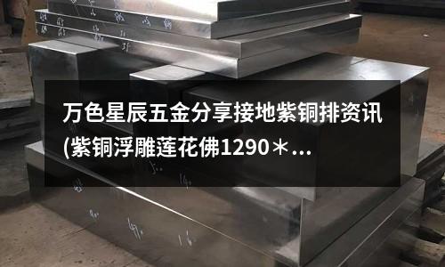 萬色星辰五金分享接地紫銅排資訊(紫銅浮雕蓮花佛1290*1090mm)