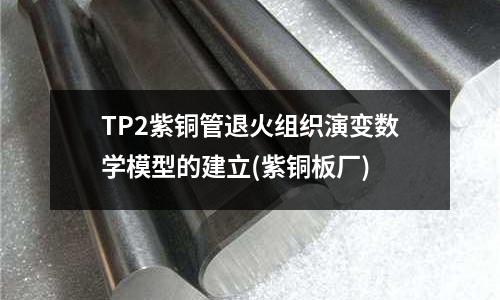 TP2紫銅管退火組織演變數學模型的建立(紫銅板廠)