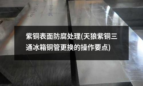 紫銅表面防腐處理(天狼紫銅三通冰箱銅管更換的操作要點)