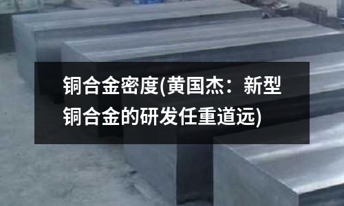 銅合金密度(黃國杰:新型銅合金的研發任重道遠)