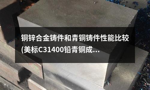 銅鋅合金鑄件和青銅鑄件性能比較(美標C31400鉛青銅成分)