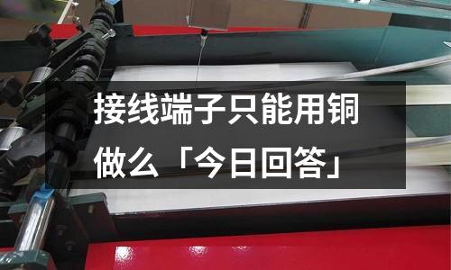 接線端子只能用銅做么「今日回答」