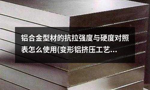 鋁合金型材的抗拉強(qiáng)度與硬度對照表怎么使用(變形鋁擠壓工藝大全書籍)