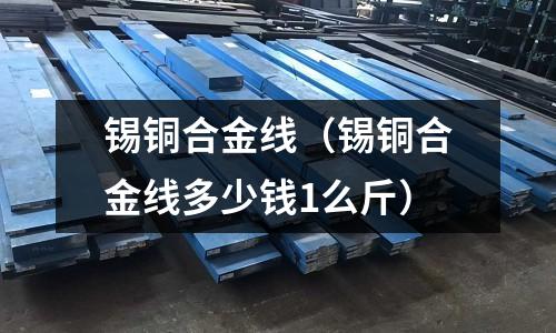 錫銅合金線（錫銅合金線多少錢1么斤）