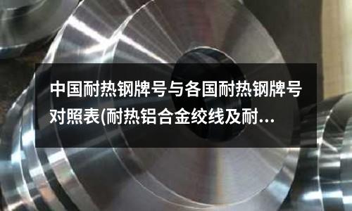 中國耐熱鋼牌號與各國耐熱鋼牌號對照表(耐熱鋁合金絞線及耐熱鋼芯鋁合金絞線)