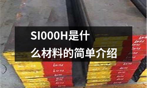 SI000H是什么材料的簡單介紹