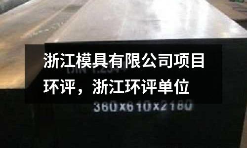 浙江模具有限公司項目環評,浙江環評單位