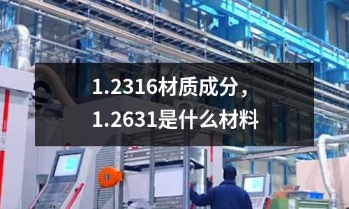 1.2316材質成分，1.2631是什么材料