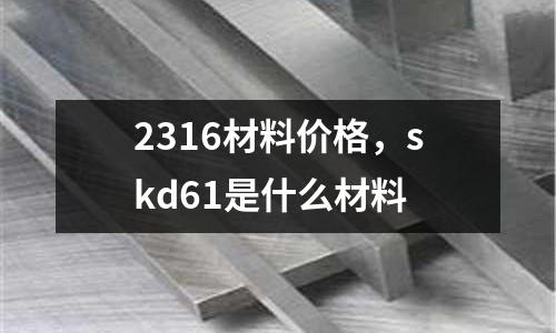 2316材料價格，skd61是什么材料