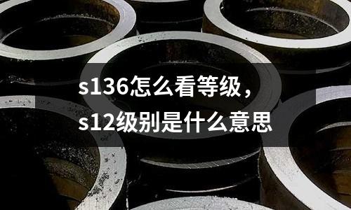 s136怎么看等級，s12級別是什么意思