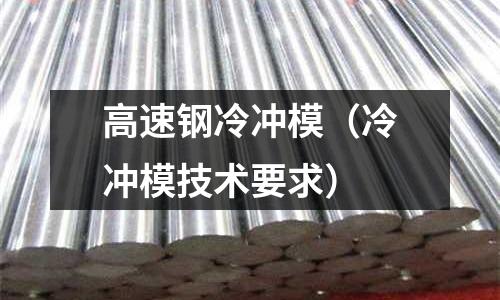 高速鋼冷沖模(冷沖模技術要求)