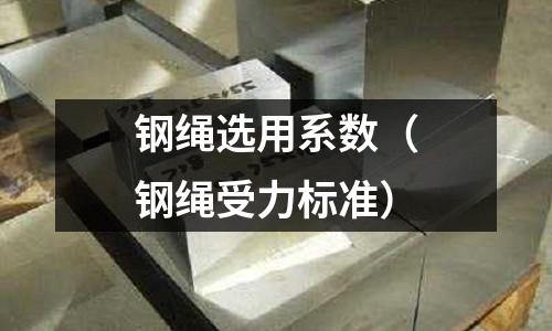 鋼繩選用系數(shù)（鋼繩受力標(biāo)準(zhǔn)）