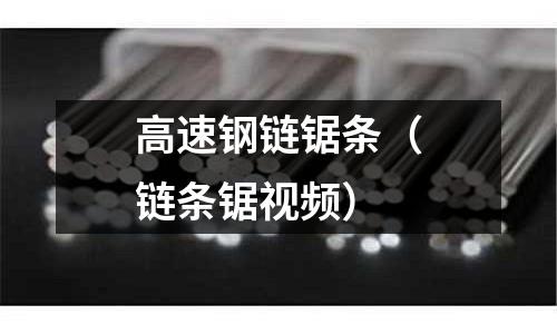 高速鋼鏈鋸條（鏈條鋸視頻）