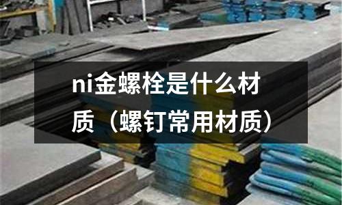 ni金螺栓是什么材質（螺釘常用材質）
