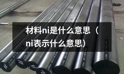 材料ni是什么意思（ni表示什么意思）