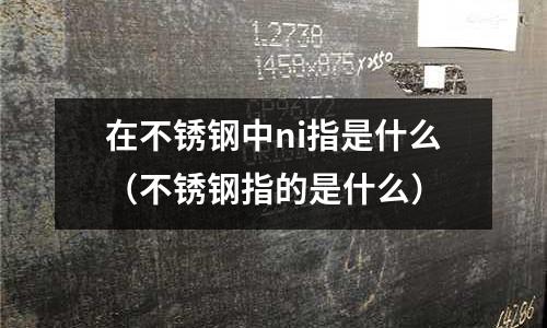 在不銹鋼中ni指是什么(不銹鋼指的是什么)
