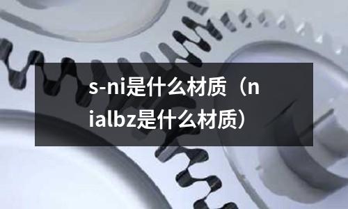 s-ni是什么材質(nialbz是什么材質)